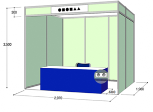  Depiction of a standard booth